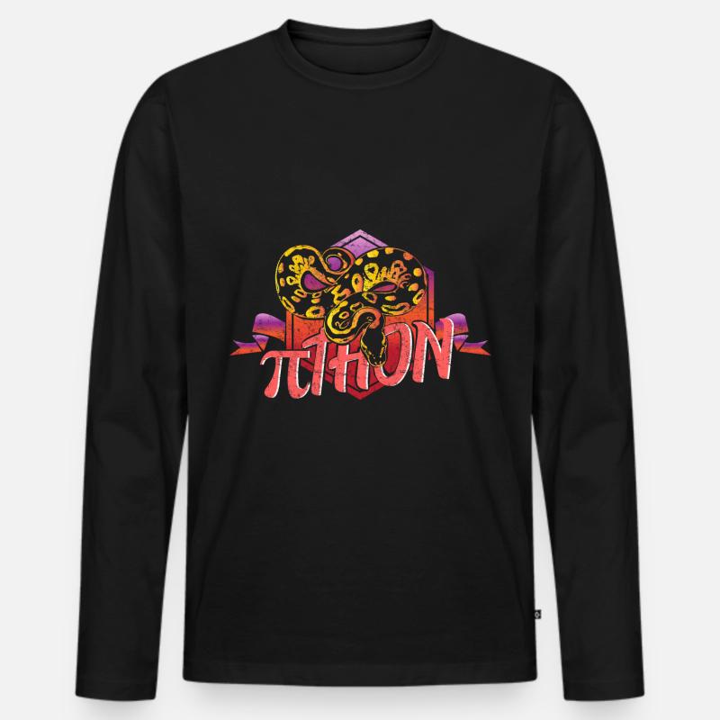 Pi Mathematics Python - Men's Premium Organic Long Sleeve Shirt - black