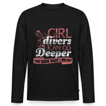 Diving water goggles gift - Men's Premium Organic Long Sleeve Shirt - black - Front - Nico (187cm)