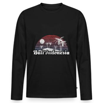 Bali Indonesien Meer Geschenkidee - Männer Premium Bio Langarmshirt - Schwarz - Vorne - Nico (187cm)