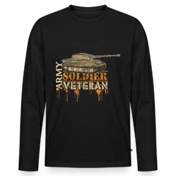 Soldats de char Soldat professionnel - T-shirt manches longues Premium bio Homme - noir - Devant - Nico (187cm)