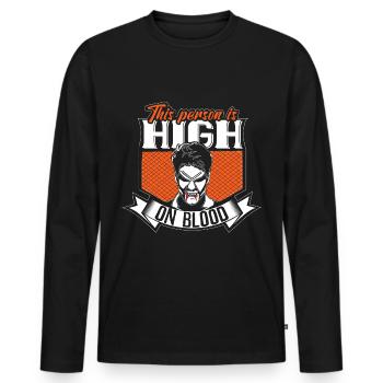 Halloween Vampir Vampiress Horror - Männer Premium Bio Langarmshirt - Schwarz - Vorne - Nico (187cm)