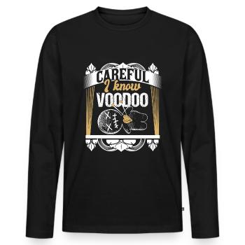 Voodoo Doll Horror - Men's Premium Organic Long Sleeve Shirt - black - Front - Nico (187cm)