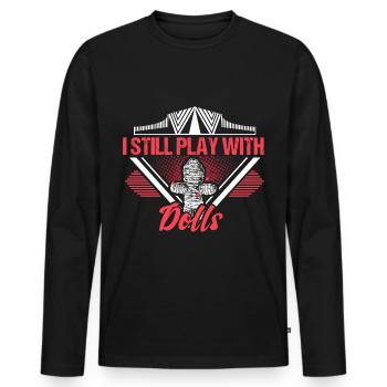 Voodoo Puppe Spruch Geschenkidee - Männer Premium Bio Langarmshirt - Schwarz - Vorne - Nico (187cm)