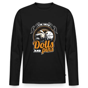 Voodoo Magic Curse Gift - Men's Premium Organic Long Sleeve Shirt - black - Front - Nico (187cm)