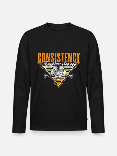 Strength Training Weightlifting Muscles - Men's Premium Organic Long Sleeve Shirt - black