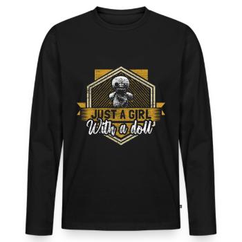 Voodoo Black Magic Curse - Men's Premium Organic Long Sleeve Shirt - black - Front - Nico (187cm)