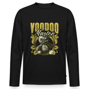 Voodoo Puppe Spruch Geschenkidee - Männer Premium Bio Langarmshirt - Schwarz - Vorne - Nico (187cm)