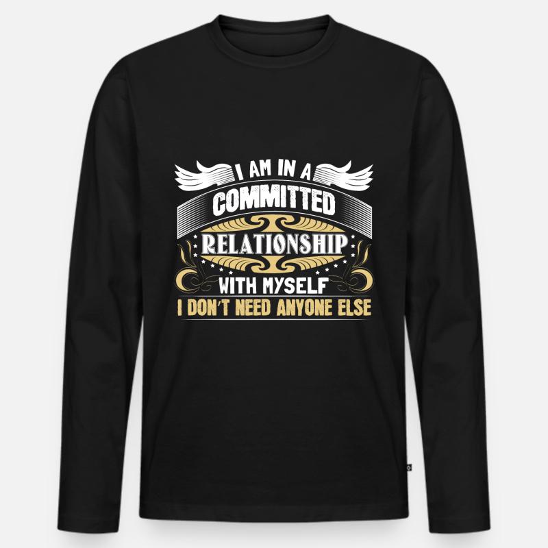 Single Solo Party Geschenkidee - Männer Premium Bio Langarmshirt - Schwarz