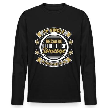 Cadeau du Parti de l’indépendance unique - T-shirt manches longues Premium bio Homme - noir - Devant - Nico (187cm)