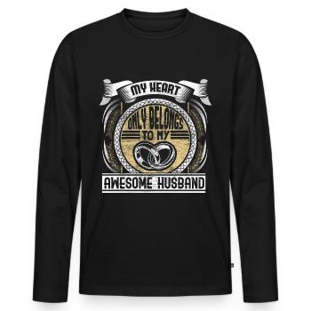 Marriage Marriage - Men's Premium Organic Long Sleeve Shirt - black - Front - Nico (187cm)