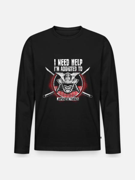 Japan Anime Nippon Gift - Men's Premium Organic Long Sleeve Shirt - black