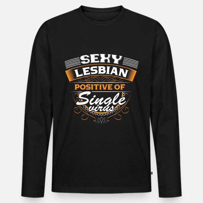 Lesbisch Single LGBT Partnerschaft Geschenkidee - Männer Premium Bio Langarmshirt - Schwarz