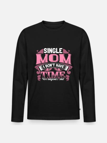 Maman célibataire Maman Enceinte - T-shirt manches longues Premium bio Homme - noir