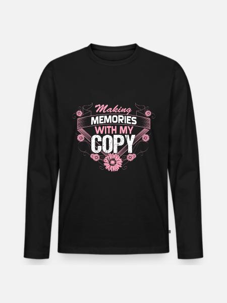 Mutter Tochter Beste Freunde Kind - Männer Premium Bio Langarmshirt - Schwarz
