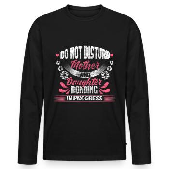 Mutter und Tochter Kindertag Mutterliebe - Männer Premium Bio Langarmshirt - Schwarz - Vorne - Nico (187cm)