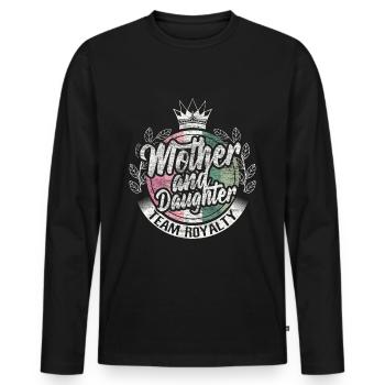 Mutter Tochter Mutterliebe Geschenkidee - Männer Premium Bio Langarmshirt - Schwarz - Vorne - Nico (187cm)
