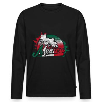 Mexique Idée cadeau de lieu de naissance mexicain - T-shirt manches longues Premium bio Homme - noir - Devant - Nico (187cm)