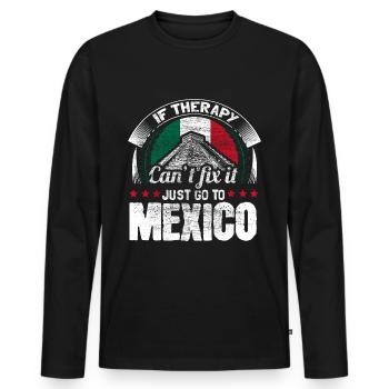 Idée cadeau de la fierté mexicaine du Mexique - T-shirt manches longues Premium bio Homme - noir - Devant - Nico (187cm)