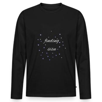 Finding Sisu - T-shirt manches longues Premium bio Homme - noir - Devant - Nico (187cm)