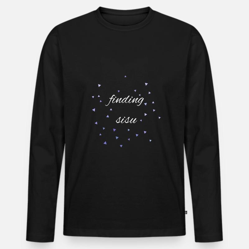 Finding Sisu - Männer Premium Bio Langarmshirt - Schwarz