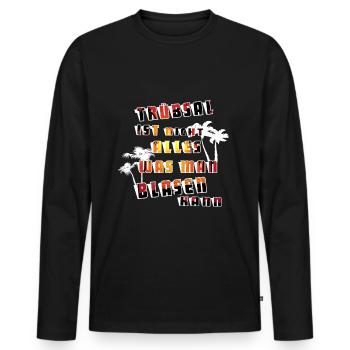 Witziger Spruch - Männer Premium Bio Langarmshirt - Schwarz - Vorne - Nico (187cm)