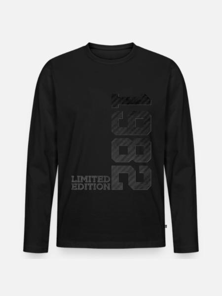 44TH BIRTHDAY LIMITED EDITION 1982 - Men's Premium Organic Long Sleeve Shirt - black