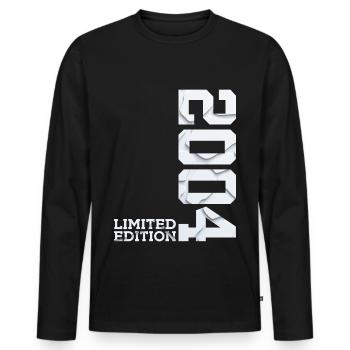 22ND BIRTHDAY LIMITED EDITION 2004 - Men's Premium Organic Long Sleeve Shirt - black - Front - Nico (187cm)