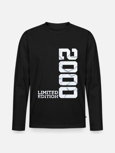 26TH ANNIVERSARY LIMITED EDITION 2000 - Men's Premium Organic Long Sleeve Shirt - black