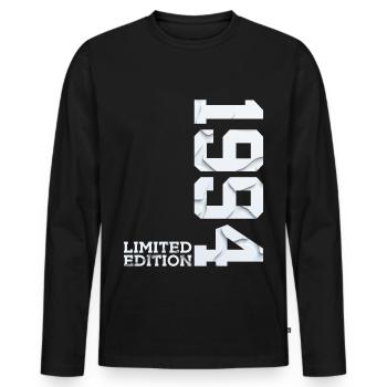 32ND BIRTHDAY LIMITED EDITION 1994 - Men's Premium Organic Long Sleeve Shirt - black - Front - Nico (187cm)