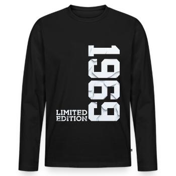 57TH BIRTHDAY LIMITED EDITION 1969 - Men's Premium Organic Long Sleeve Shirt - black - Front - Nico (187cm)