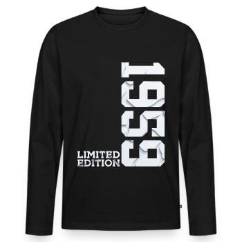 67E ANNIVERSAIRE ÉDITION LIMITÉE 1959 - T-shirt manches longues Premium bio Homme - noir - Devant - Nico (187cm)