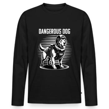 Golden Retriever Dog Lover Design pour Boston - T-shirt manches longues Premium bio Homme - noir - Devant - Nico (187cm)