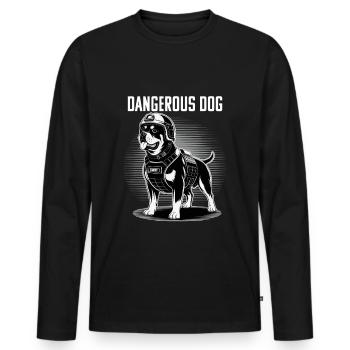 Chiens Rottweiler Amoureux des chiens Rottweiler - T-shirt manches longues Premium bio Homme - noir - Devant - Nico (187cm)