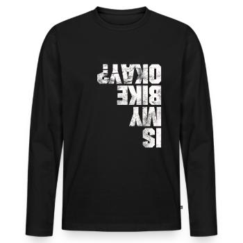MON VÉLO EST EN ORDRE DE T-SHIRT DE VÉLO DRÔLE - T-shirt manches longues Premium bio Homme - noir - Devant - Nico (187cm)