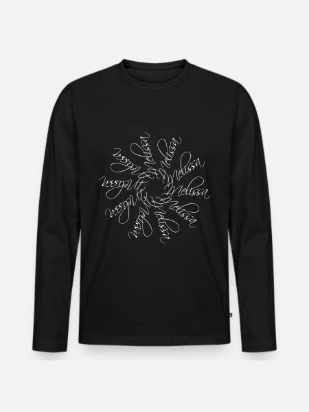Melissa Name Name Mandala - Men's Premium Organic Long Sleeve Shirt - black
