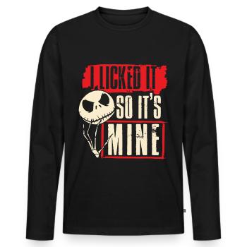 Je l'ai léché si c'est mon acteur horreur Halloween - T-shirt manches longues Premium bio Homme - noir - Devant - Nico (187cm)