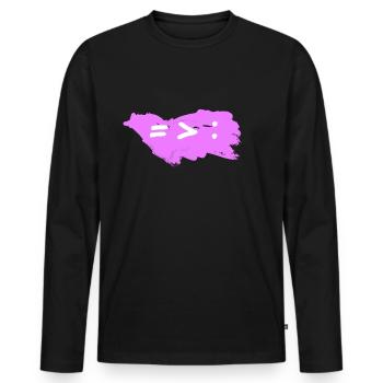 Commonality greater division - Men's Premium Organic Long Sleeve Shirt - black - Front - Nico (187cm)