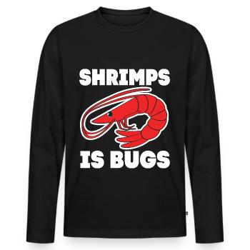 Shrimp - Men's Premium Organic Long Sleeve Shirt - black - Front - Nico (187cm)