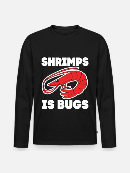 Shrimp - Men's Premium Organic Long Sleeve Shirt - black