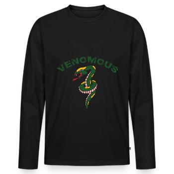 Snake - Men's Premium Organic Long Sleeve Shirt - black - Front - Nico (187cm)