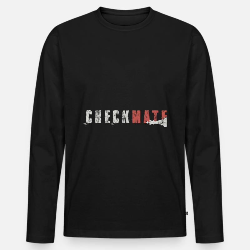 Schach - Männer Premium Bio Langarmshirt - Schwarz