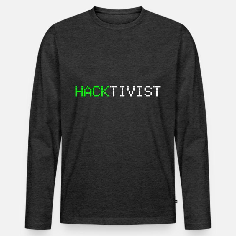 Hacktivist, Hacker, C++, Computer, Computer Science Men's Premium Organic Long Sleeve Shirt