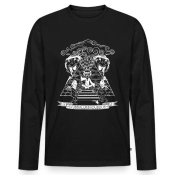 Rick And Morty Wubba Lubba Dub Dub Pyramide - Männer Premium Bio Langarmshirt - Schwarz - Vorne - Nico (187cm)