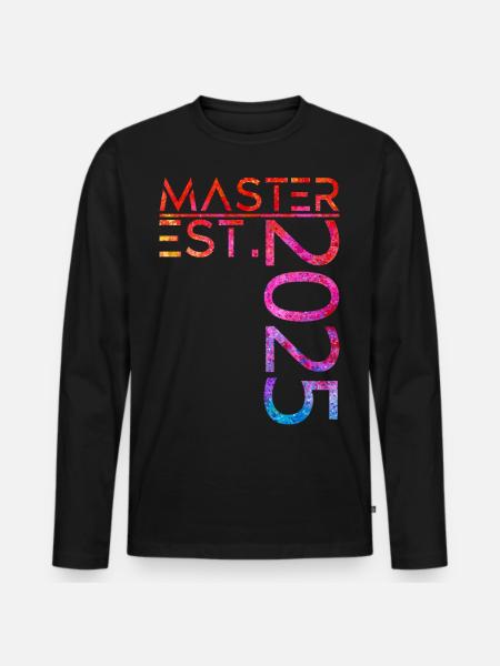 Master est. 2025 - Männer Premium Bio Langarmshirt - Schwarz