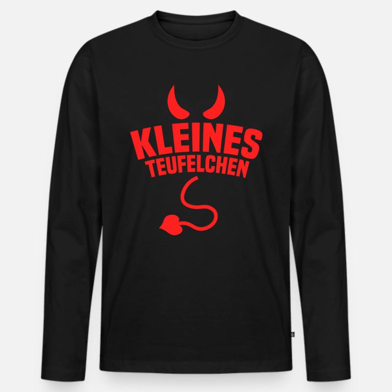 Kleines Teufelchen Geschenkidee Fasching - Männer Premium Bio Langarmshirt - Schwarz