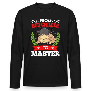 Du refroidisseur de lit au Master 2023 - T-shirt manches longues Premium bio Homme - noir - Devant - Nico (187cm)