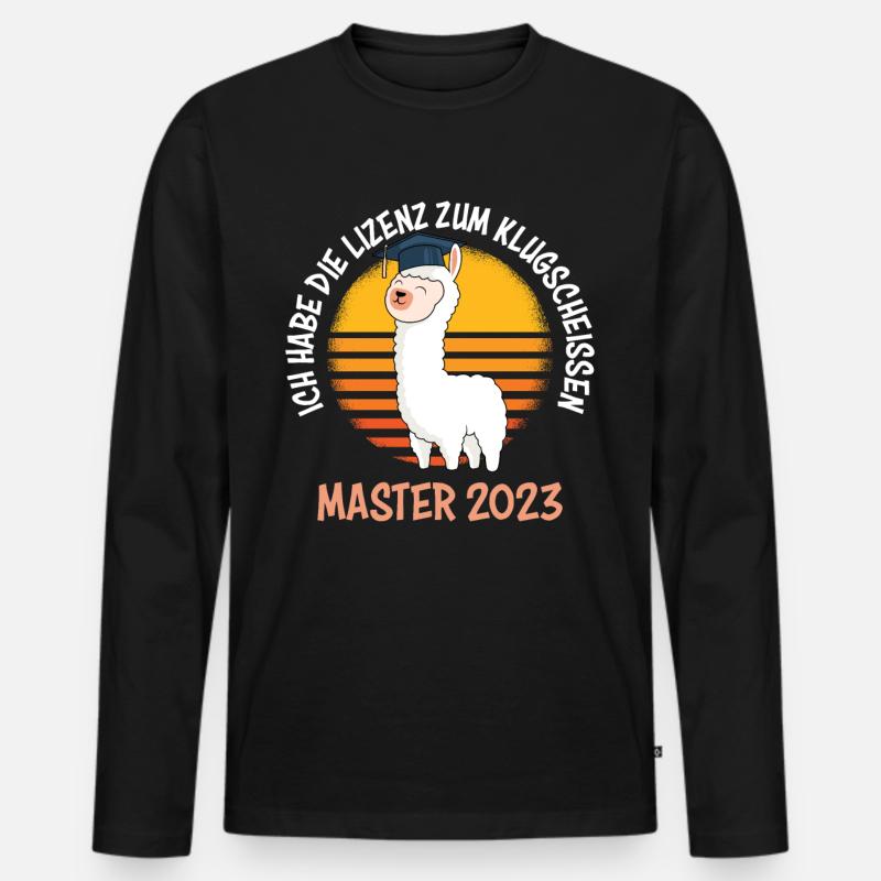 Master Abschluss 2023 Master - Männer Premium Bio Langarmshirt - Schwarz