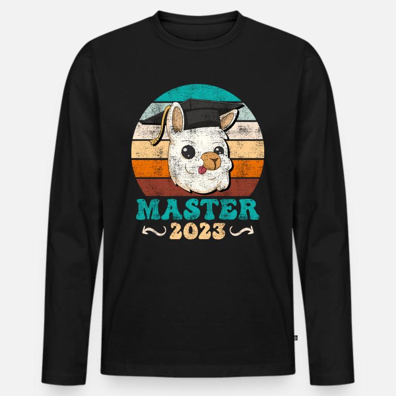Master Abschluss Master 2023 - Männer Premium Bio Langarmshirt - Schwarz