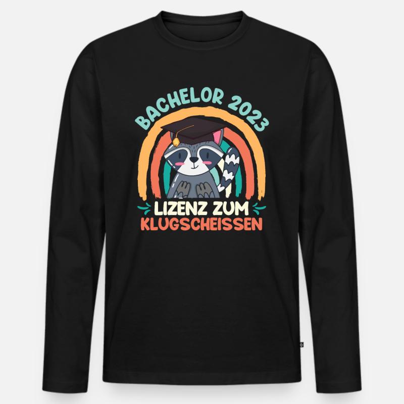 Bachelorabschluss 2023 Bachelor - Männer Premium Bio Langarmshirt - Schwarz