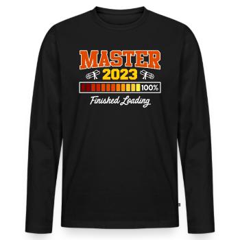 Master's degree 2023 Master's degree - Men's Premium Organic Long Sleeve Shirt - black - Front - Nico (187cm)